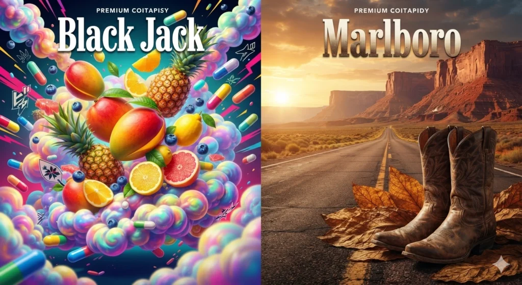 Black Jack vs Marlboro｜水果爆珠煙和經典香煙有什麼差別？