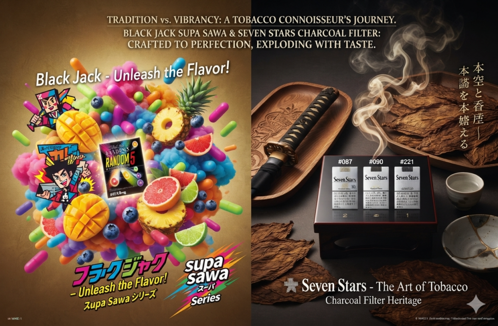 Black Jack vs Seven Stars｜水果爆珠煙與經典日系香煙怎麼選？